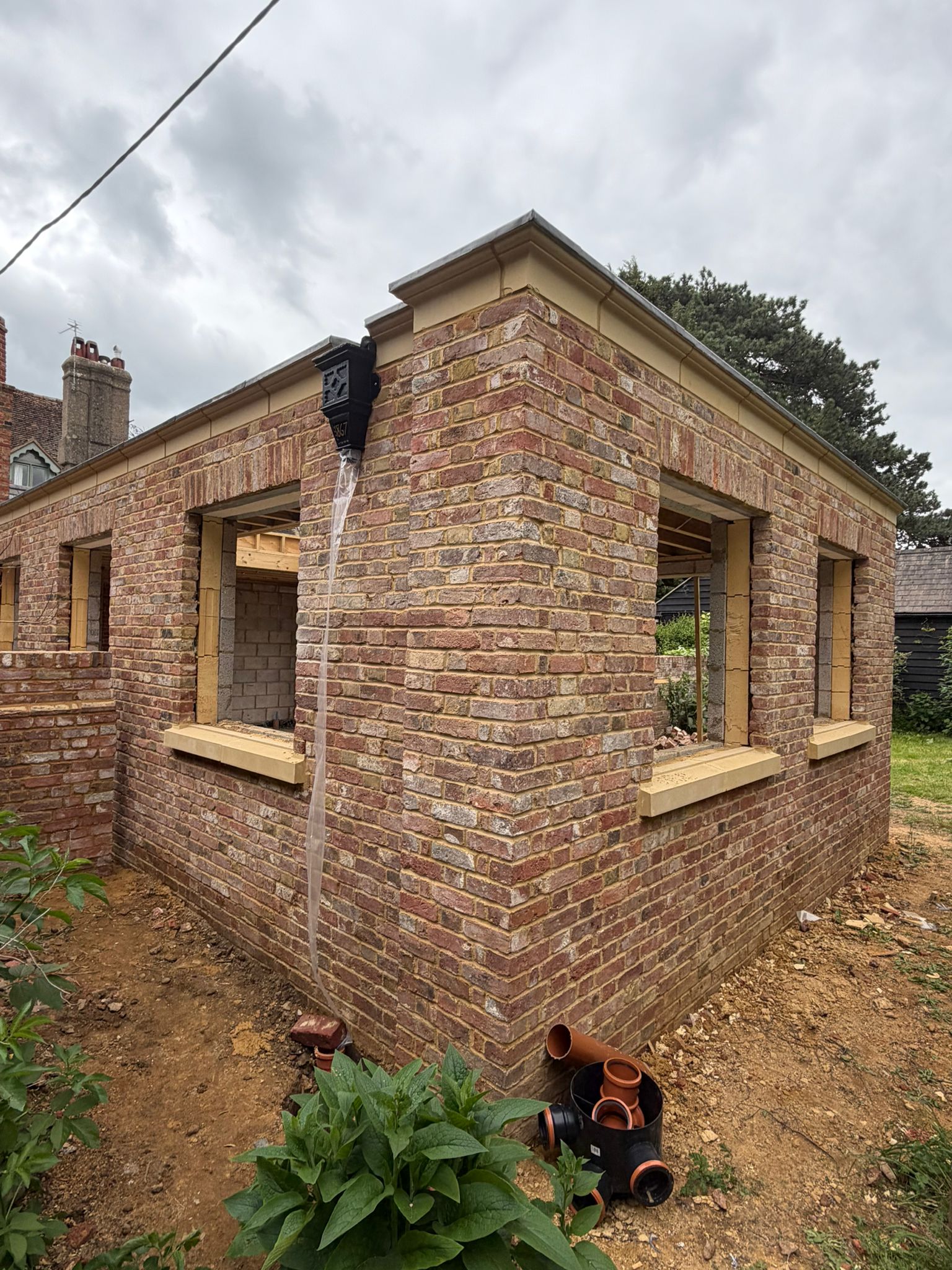 Reclaimed brickwork restoration detail