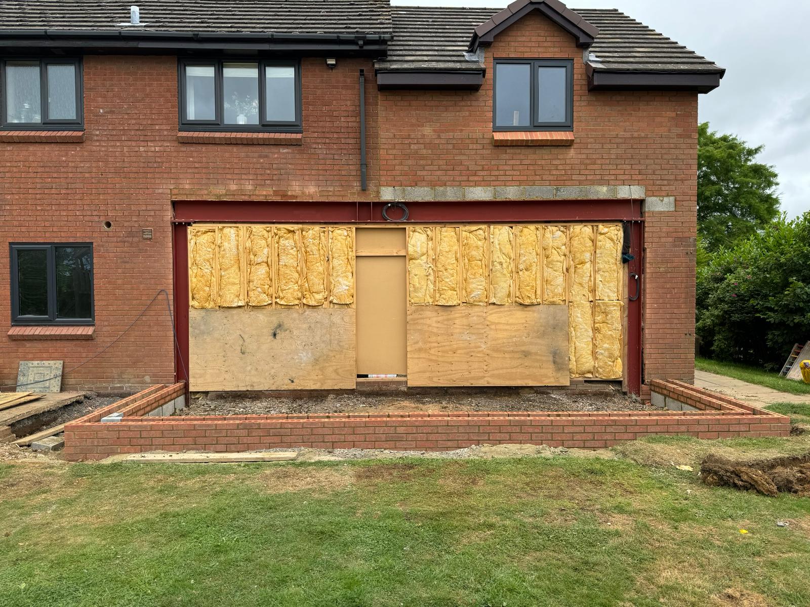 Finished patio and driveway brickwork